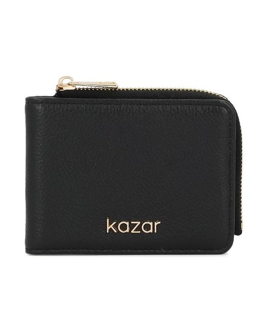 Kazar Accessoires ,Zwart ,Leer Praktische Zwarte Portemonnee in het Black