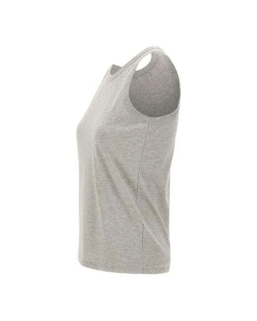 Loulou de Saison Gray Sleeveless Tops