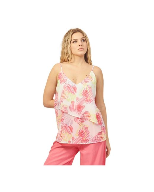ARMANI EXCHANGE Pink Sleeveless Tops