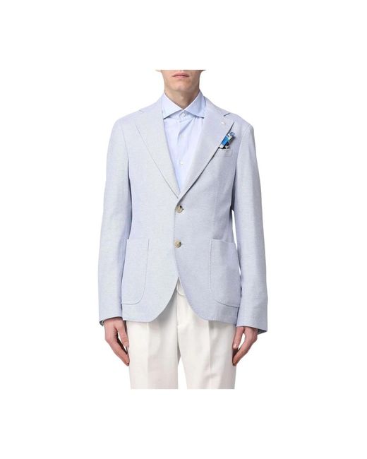 Manuel Ritz 82 Cotton Jacket in het Blue voor heren