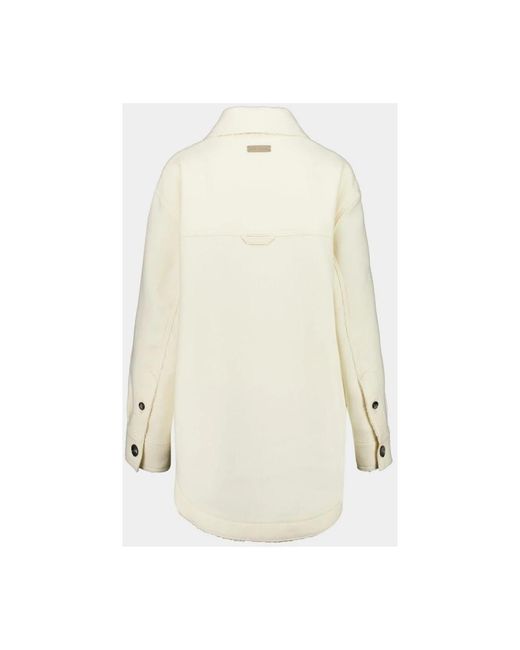 AMI Boiled Wool Buttoned Jacket in het White