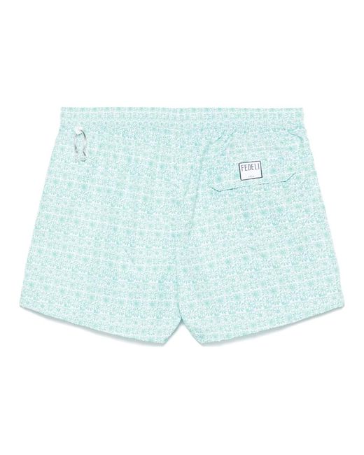 Fedeli Polyester badehose mit elastischem gürtel in Blue für Herren
