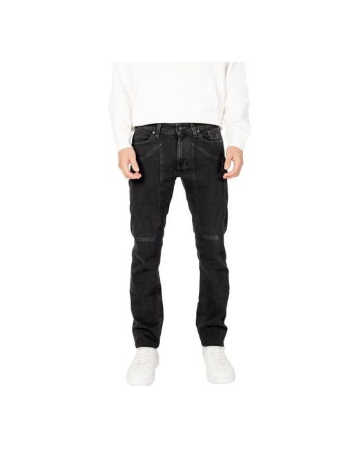 Jeckerson Black Slim-Fit Jeans for men