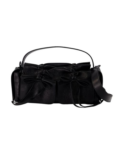 Acne Black Multipocket Lux Schultertasche