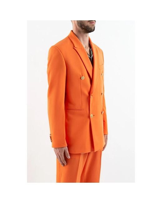 Cor Sine Labe Doli Orange Blazers for men