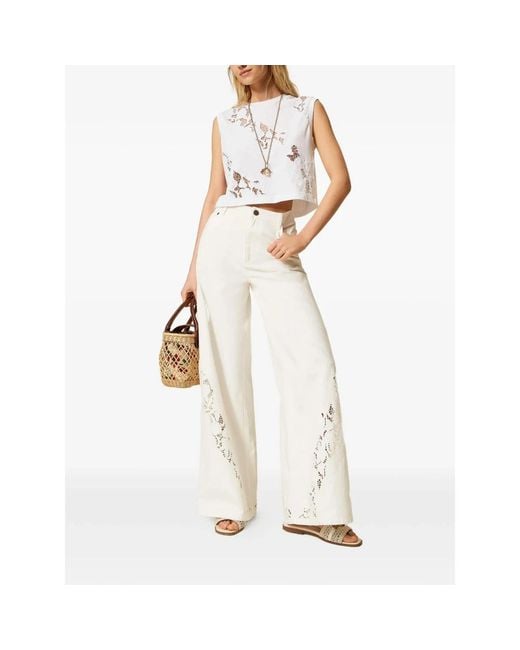 Twinset White Sleeveless Tops