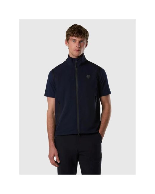 North Sails Blue Waistcoats for men