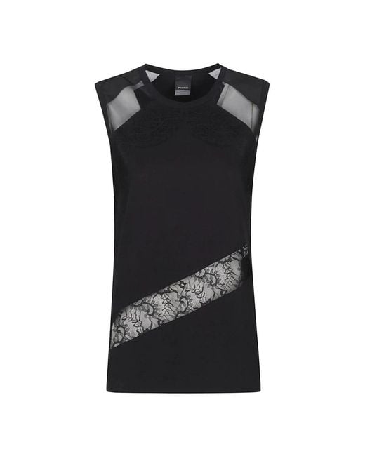 Pinko Black Sleeveless Tops