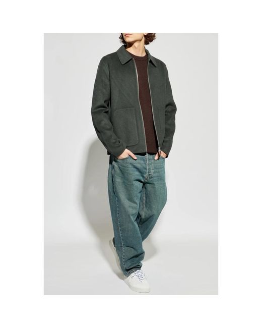 Samsøe & Samsøe Jassen ,Groen ,Wol Sapaulo Jacket in het Green voor heren