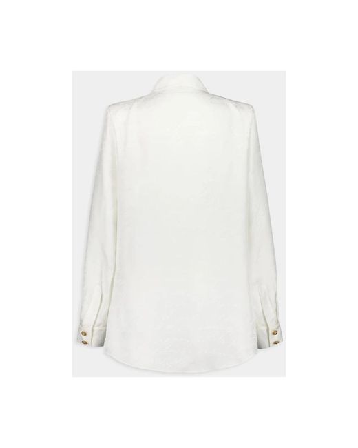 Balmain Overhemden ,Wit ,Witte Jacquard Overhemd Lange Mouwen in het White