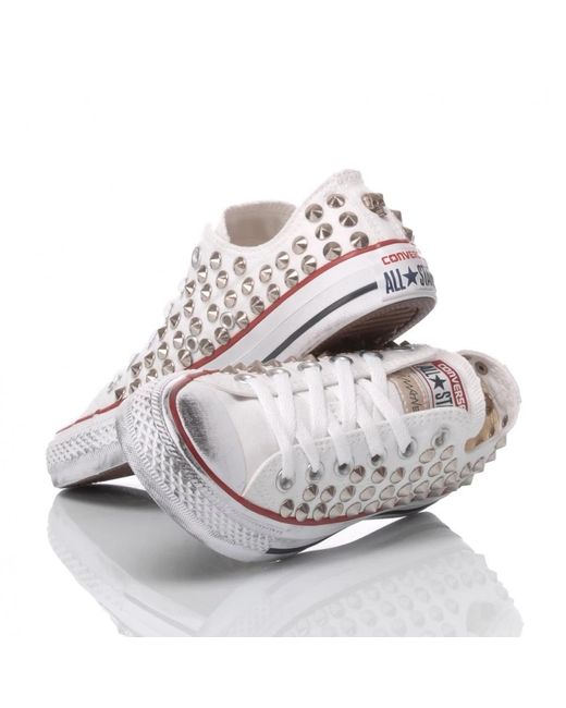 Converse Handgefertigte weiße sneakers maßgeschneiderte schuhe in White für Herren