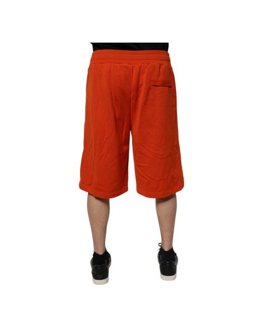 Dolce & Gabbana Red Casual Shorts for men