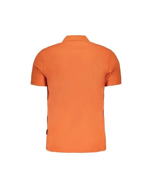 Napapijri Orange Polo Shirts for men