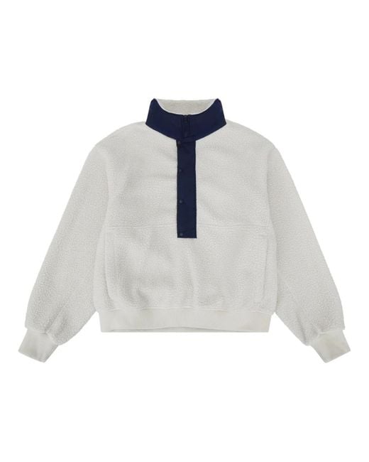 Entire studios System Fleece Pullover Sweatshirt in het Blue voor heren