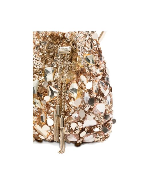 Jimmy Choo Metallic Bucket Bag Bon Bon