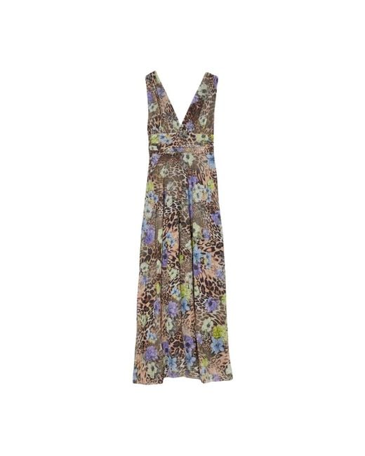 Liu Jo Multicolor Langes Kleid Mit Elegantem Design