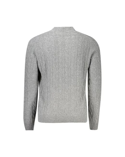 North Sails Gray Round-Neck Knitwear for men