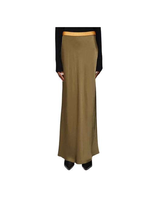 Helmut Lang Green Maxi Skirts