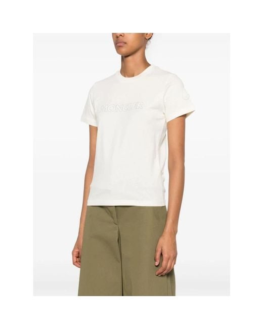 Moncler White T-Shirts