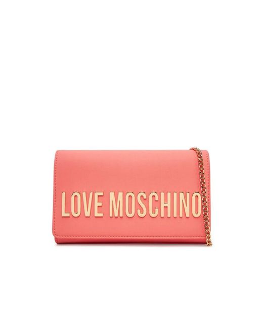 Love Moschino Pink Stilvolle Across-Body Tasche Mit Sichtbarem Logo