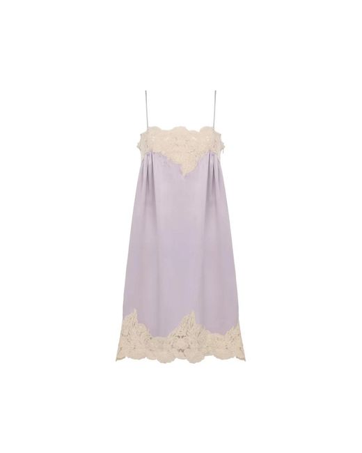 Chloé Purple Thin-Strap Mini Dress