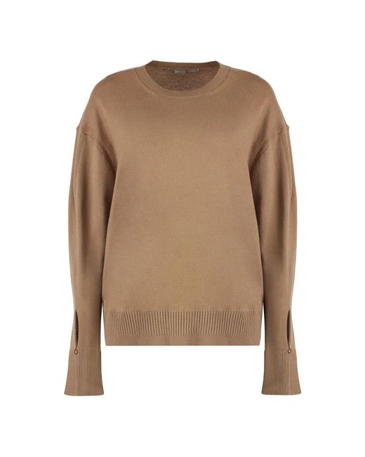 Stella McCartney Brown Round-Neck Knitwear