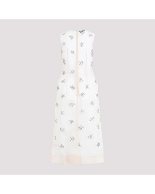 Simone Rocha White Dart Midi Dress