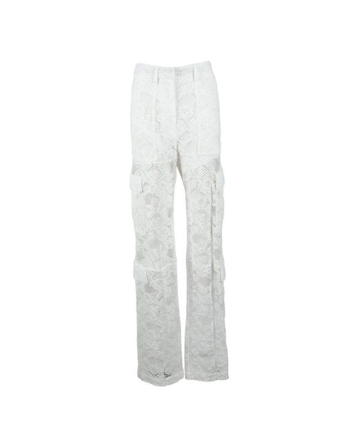 MSGM Broeken ,Wit ,Katoen Broek in het Gray