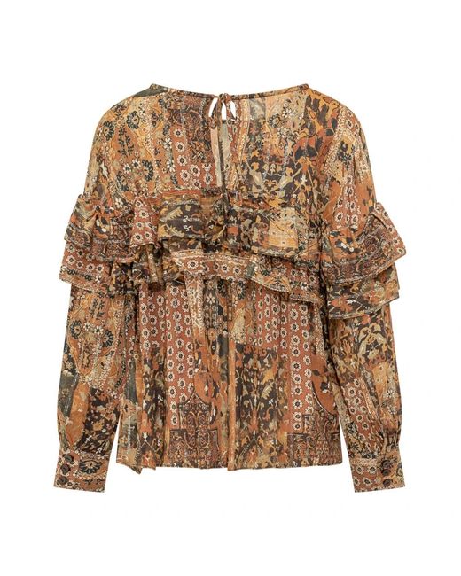 Ba&sh Overhemden ,Veelkleurig ,Blouses in het Brown