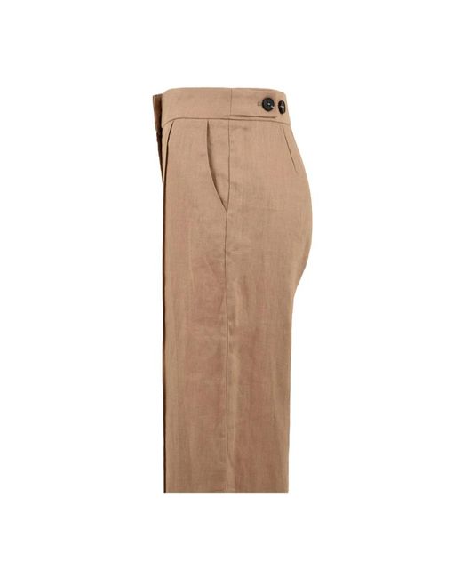 Not Shy Wide Trousers in het Brown