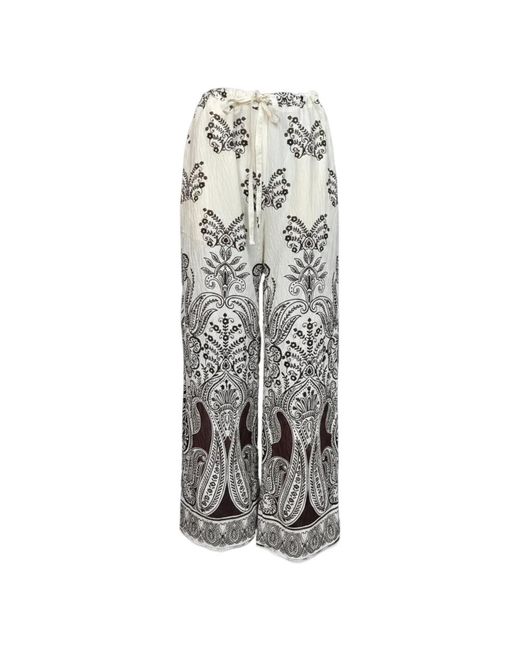Ana Alcazar Gray Wide Trousers