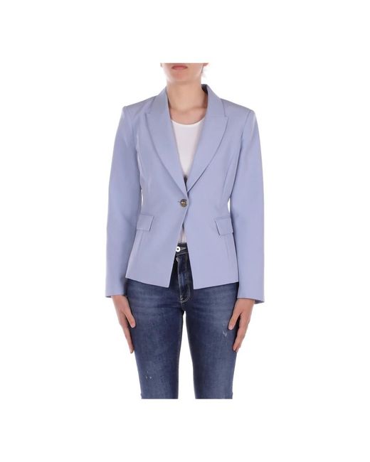 Liu Jo Blue Front Logo Button Jacket Collection