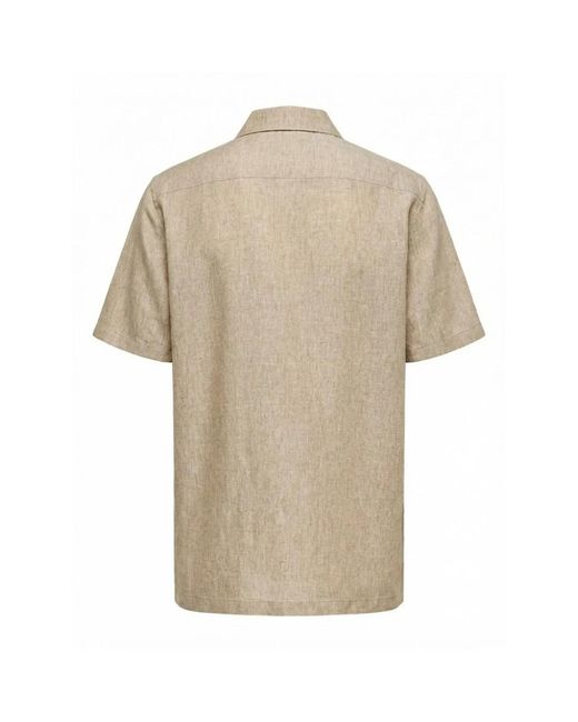 Peserico Natural Short Sleeve Shirts for men