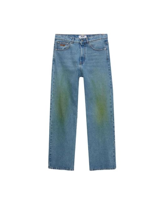 MSGM Jeans Met Logo-Detail in het Blue voor heren