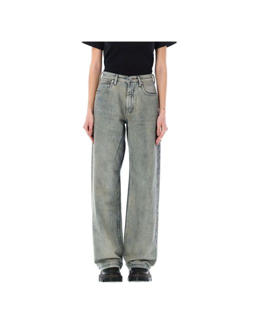 Rick Owens Gray Loose-Fit Jeans
