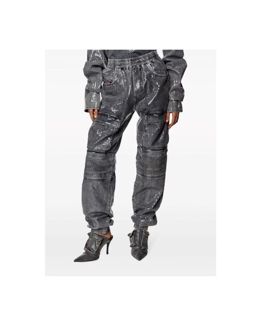 DIESEL Gray Loose-Fit Jeans