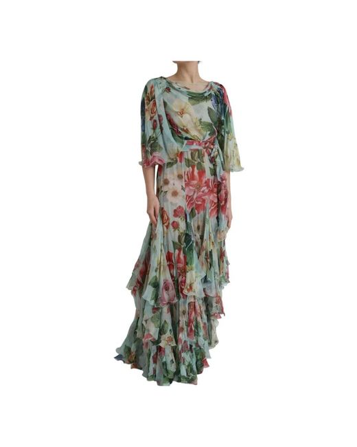 Dolce & Gabbana Green Maxi Dresses