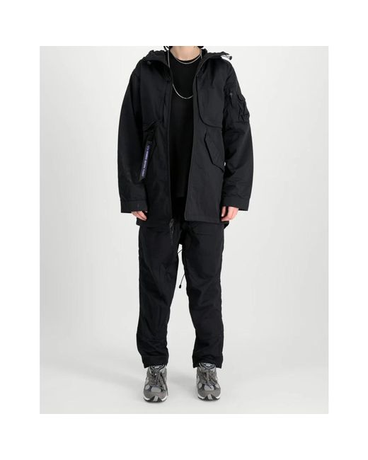 Alpha Industries Jassen ,Zwart ,Katoen Utility Uv Fishtail Jacket in het Black voor heren
