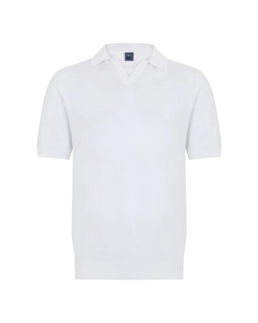 Fedeli White V-Neck Knitwear for men