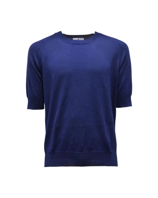 PT01 Tops ,Blauw ,Italiaanse Stijl Gebreide Kleding Made in het Blue voor heren