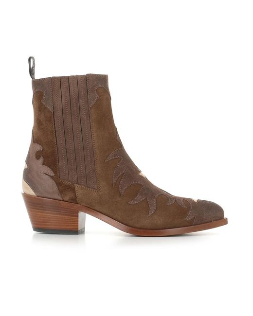 Sartore Brown Cowboy & Biker Boots