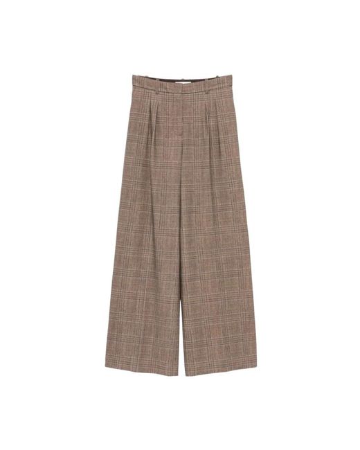 Circolo 1901 Brown Wide Trousers