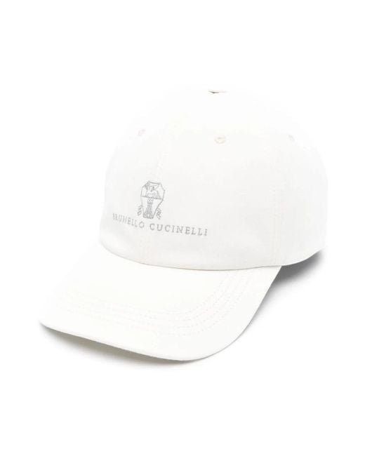 Brunello Cucinelli White Caps for men
