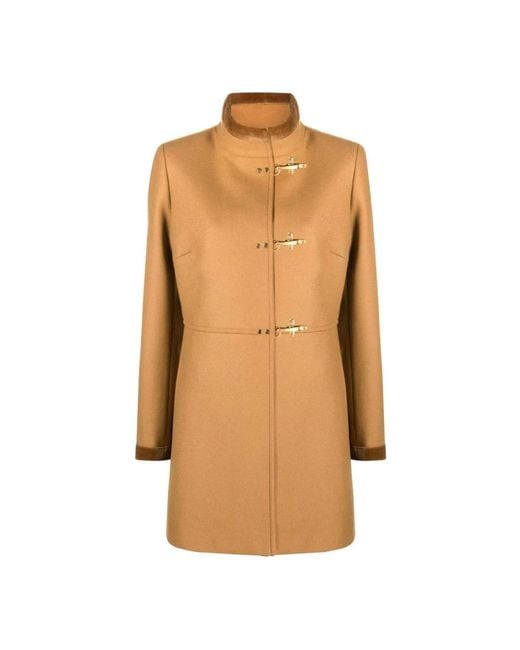 Fay Brown Single-Breasted Coats