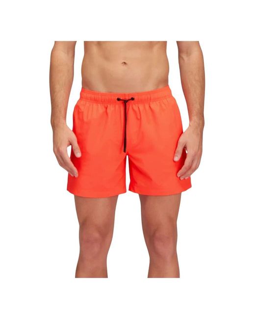 Sundek Regenbogen Stretch Badehose in Red für Herren