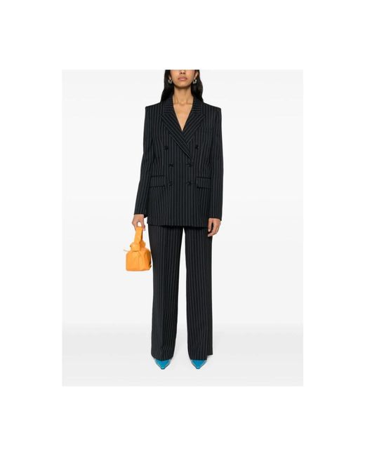MSGM Black Wide Trousers