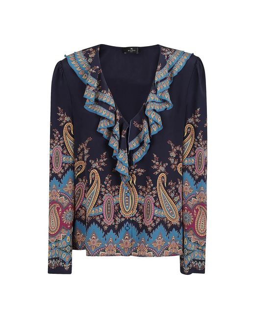 Etro Blue Blouses