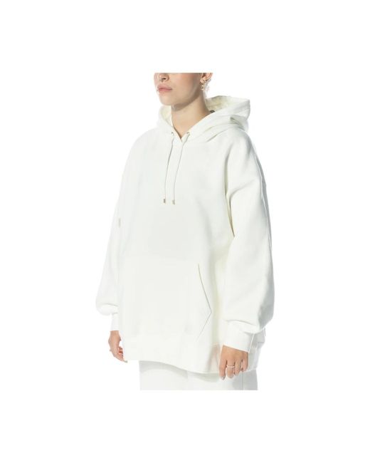 Flight fleece pullover hoodie donna di Nike in White