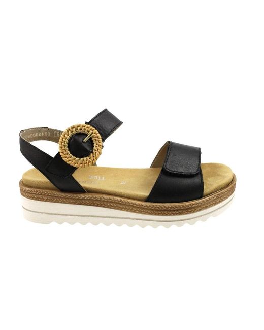 Remonte Black Schwarze Sandalen Odeon Stil
