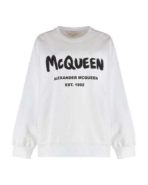 McQueen White Sweatshirts